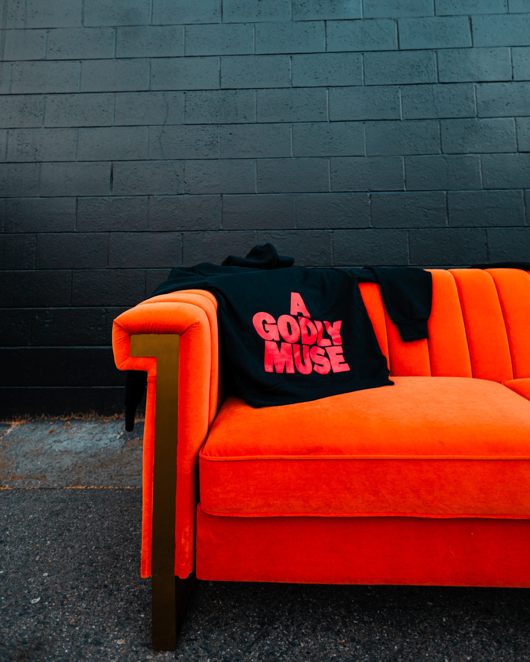 ‘A Godly Muse’ Hoodie ~ Black/Red