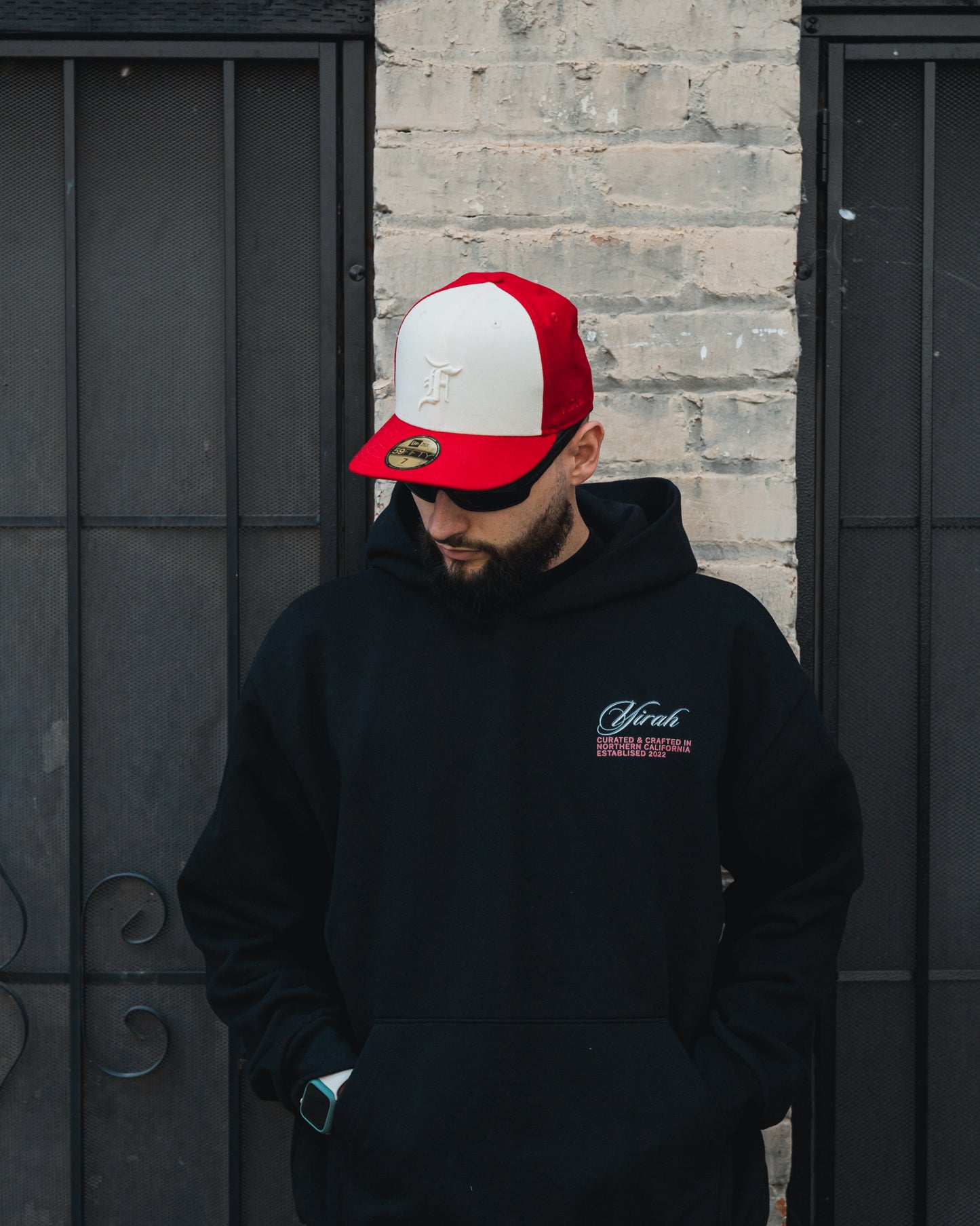 ‘A Godly Muse’ Hoodie ~ Black/Red