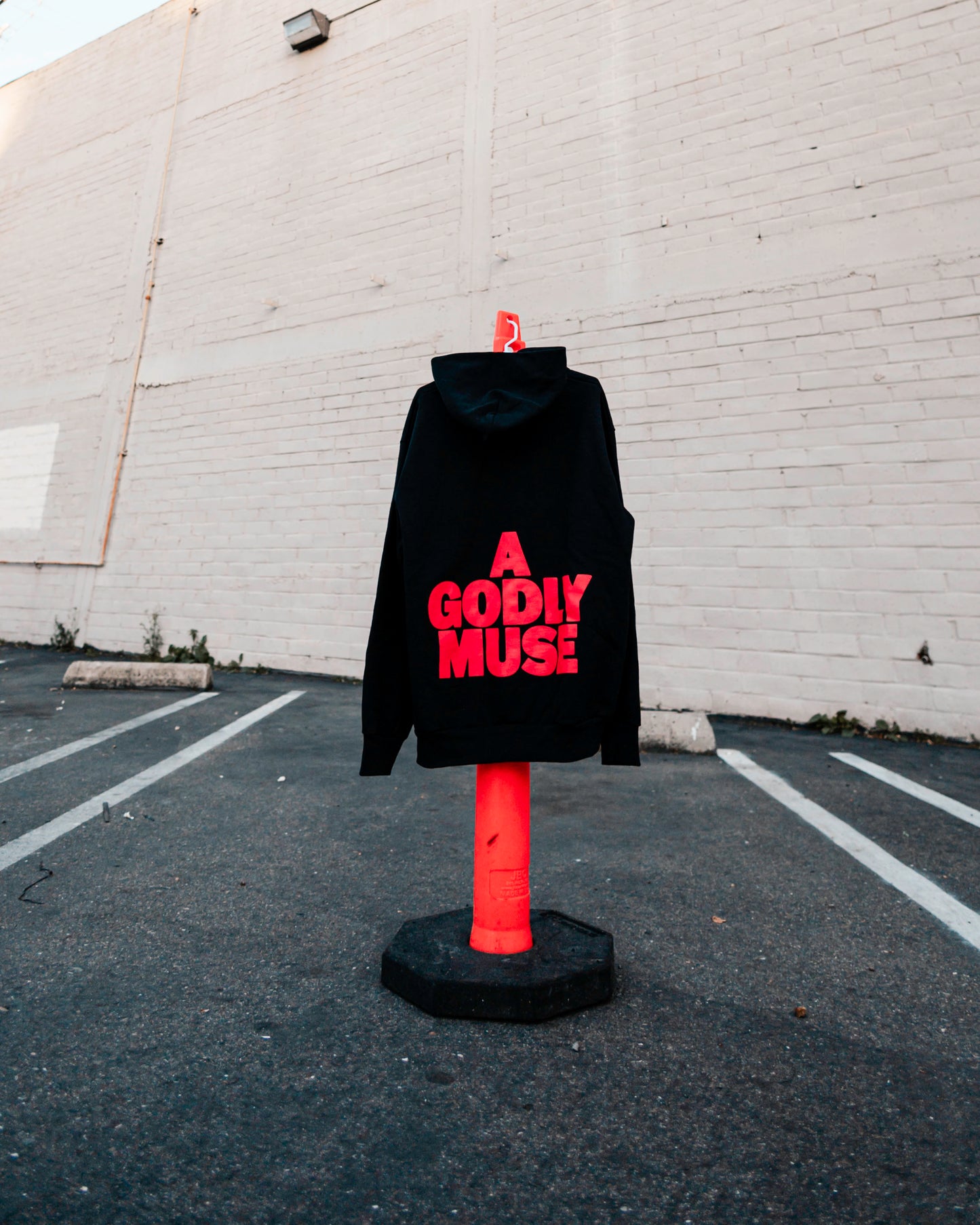 ‘A Godly Muse’ Hoodie ~ Black/Red